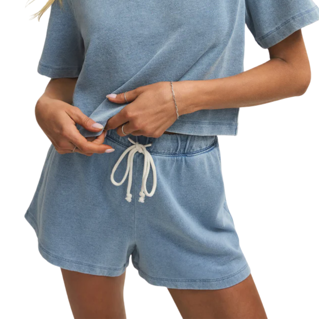 HUNTER KNIT DENIM SHORT OCEAN AIR INDIGO