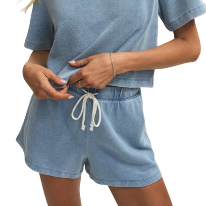 HUNTER KNIT DENIM SHORT OCEAN AIR INDIGO