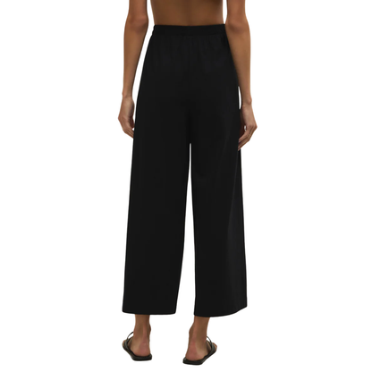 SCOUT JERSEY CROP FLARE PANT TRUE BLACK