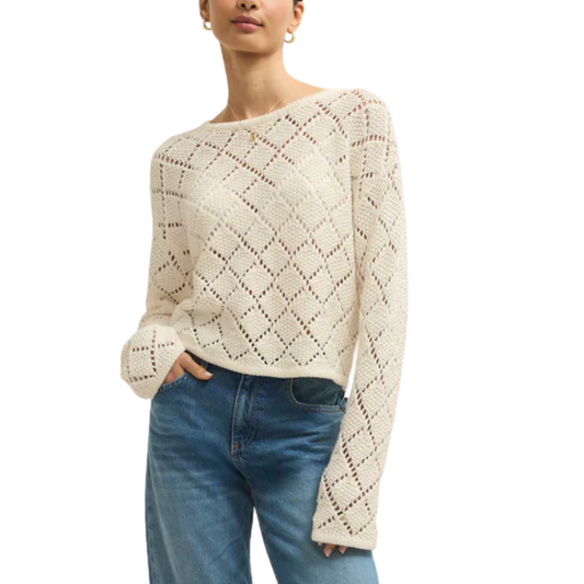 HULLEN CROCHET SWEATER CLOUD