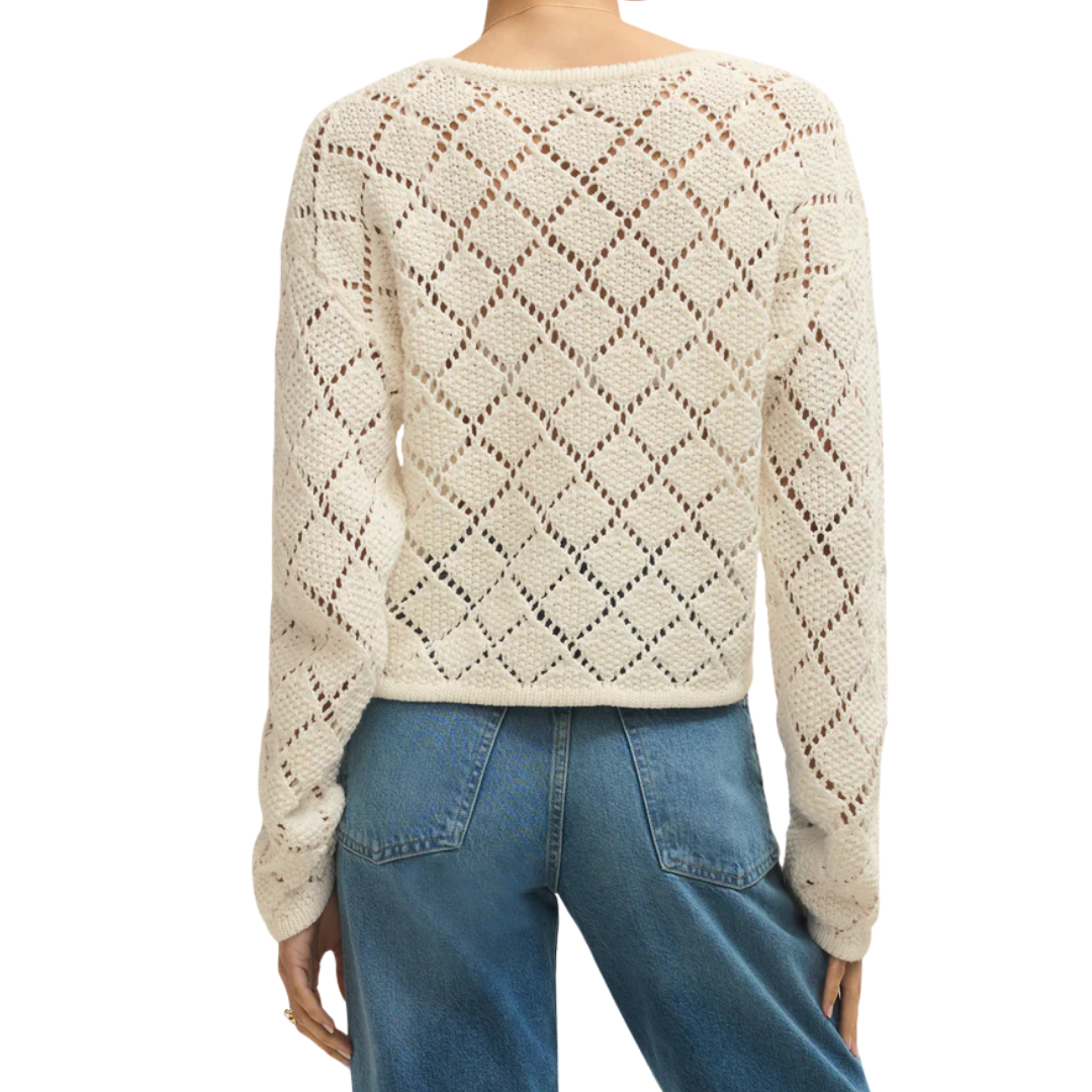 HULLEN CROCHET SWEATER CLOUD