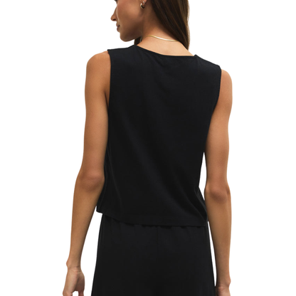 NOELLE JERSEY TOP TRUE BLACK
