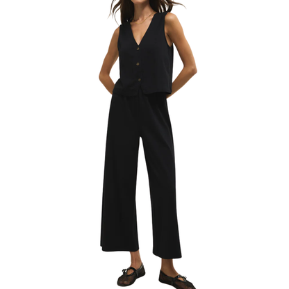 NOELLE JERSEY TOP TRUE BLACK
