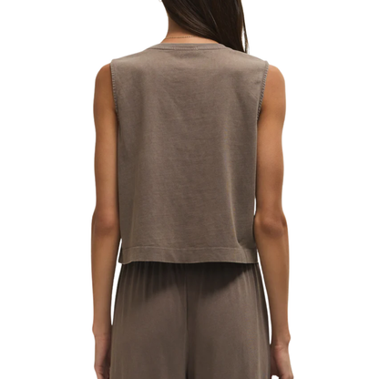 SLOANE JERSEY MUSCLE TANK PERFECTLY TAUPE