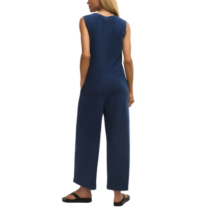 FIONA JERSEY DENIM JUMPSUIT INDIGO