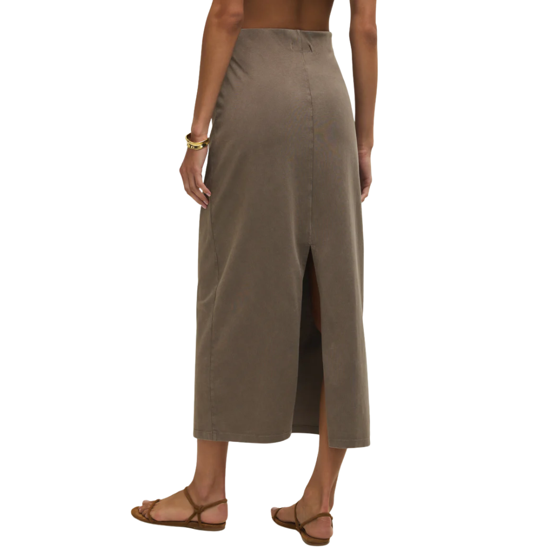 GAIL MIDI SKIRT PERFECTLY TAUPE