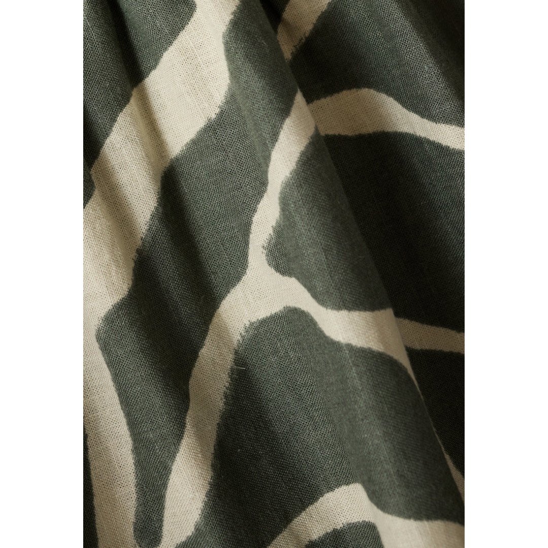 BAYSIDE TOVA PALM MIDI DRESS TEA LEAF