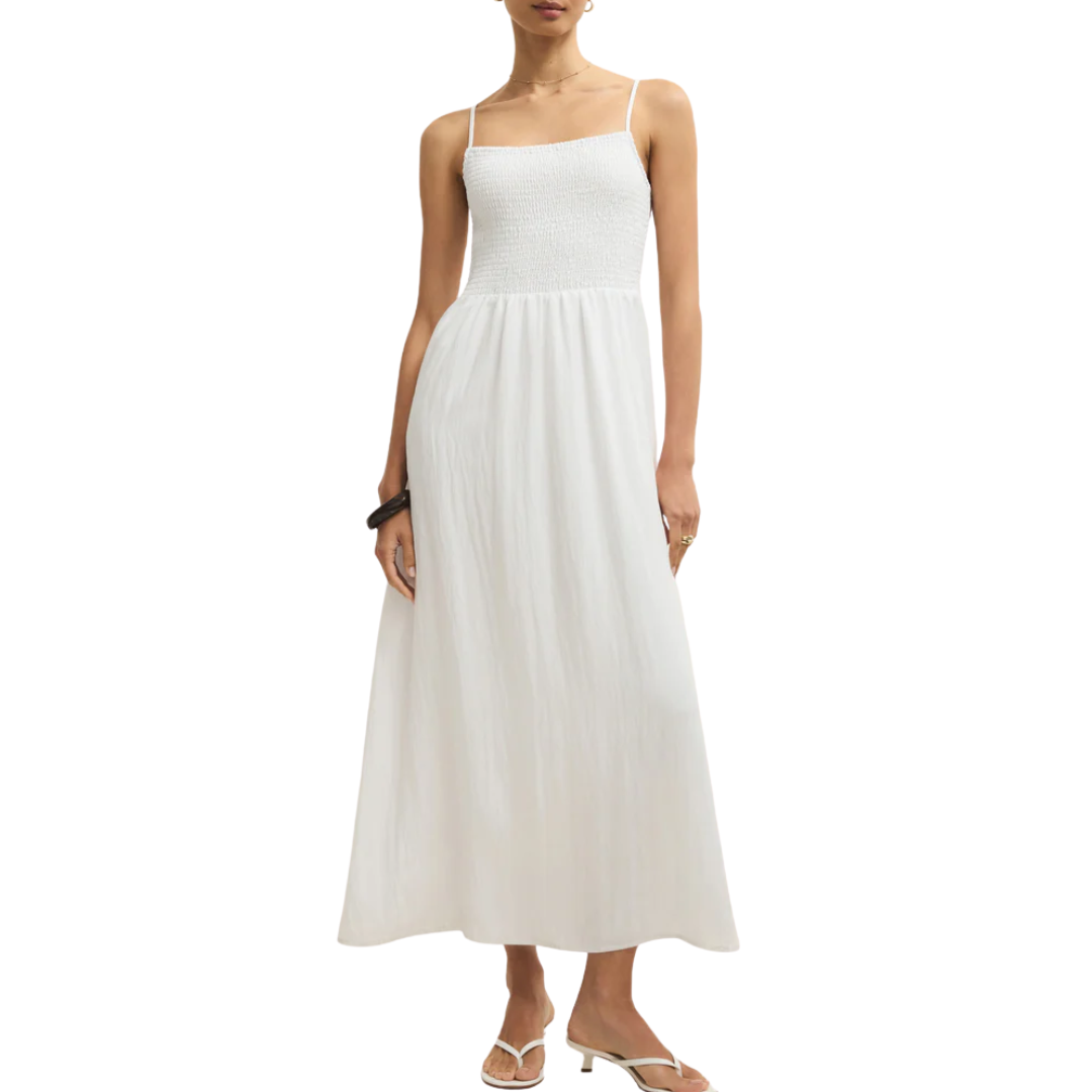 BAYSIDE MIDI DRESS WHITE