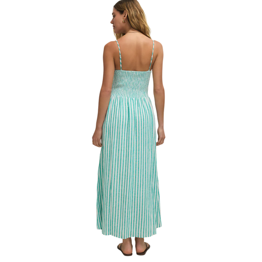 BAYSIDE STRIPED MIDI DRESS LA PALMA