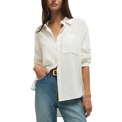 ALFIE BUTTON UP SHIRT WHITE