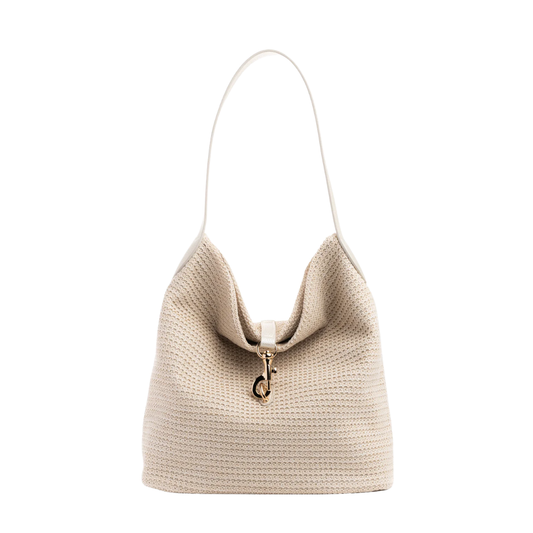 SANDY SHOULDER RAFFIA BAG