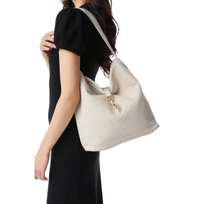 SANDY SHOULDER RAFFIA BAG