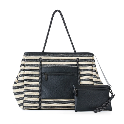 GREYSON CAPRI TOTE BLACK/BEIGE