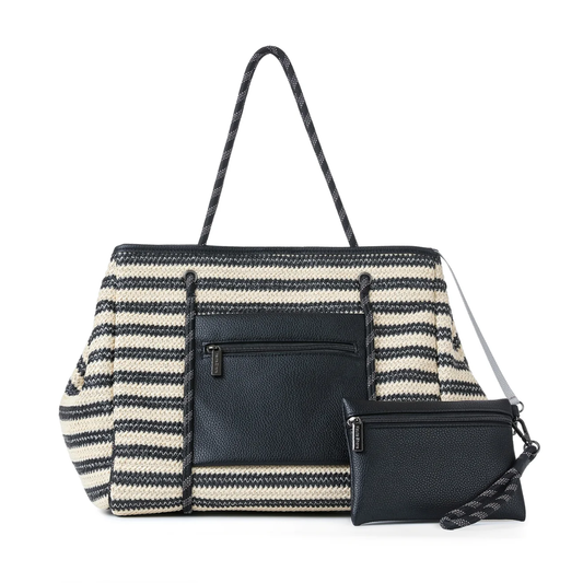 GREYSON CAPRI TOTE BLACK/BEIGE