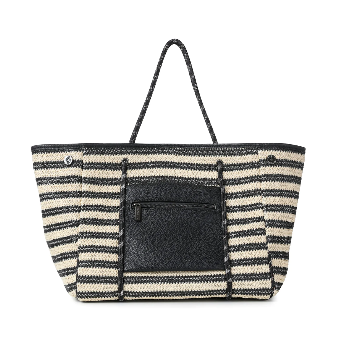 GREYSON CAPRI TOTE BLACK/BEIGE