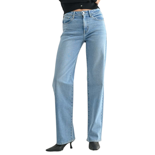 STRAIGHT LEG - LONG LENGTH MEDIUM WASH