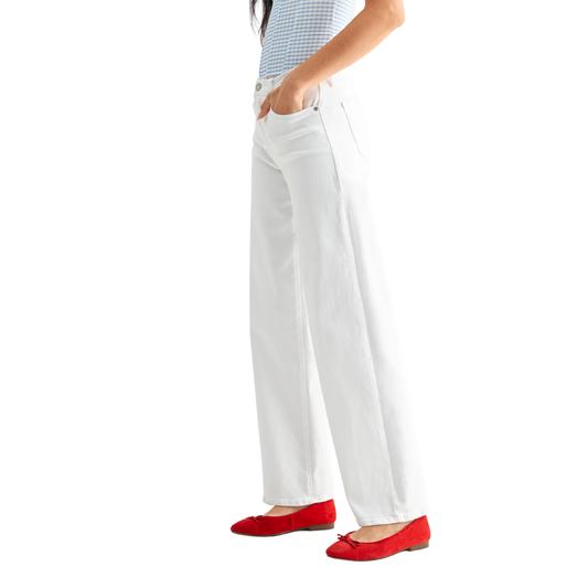 LOOSE STRAIGHT LEG OPTIC WHITE