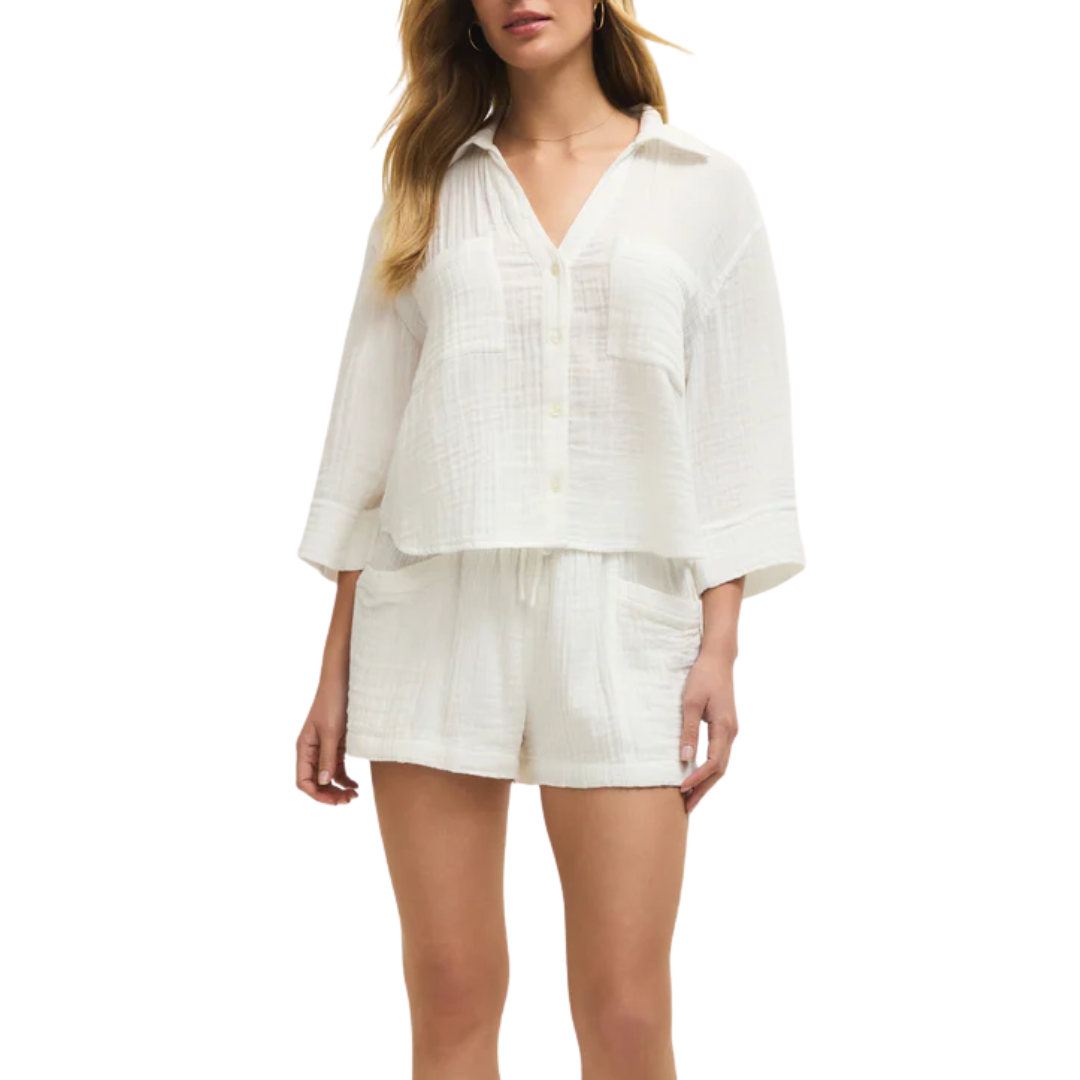 HELENA GAUZE SHIRT WHITE