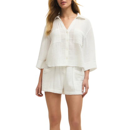 HELENA GAUZE SHIRT WHITE