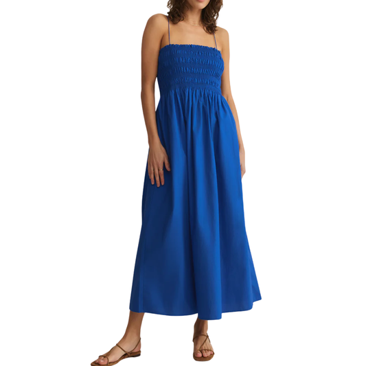 CORNELIA POPLIN MIDI DRESS NAUTICAL