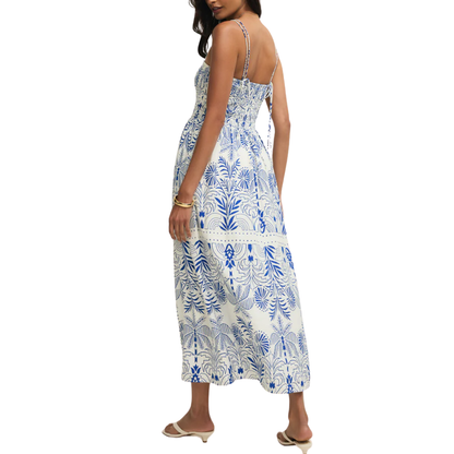 NADINE PALM MAXI DRESS NAUTICAL