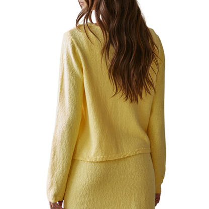 IZZY V NECK CARDIGAN YELLOW