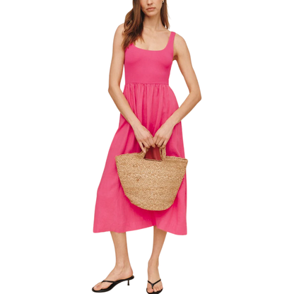 SLEEVELESS KNIT COMBO DRESS HIBISCUS
