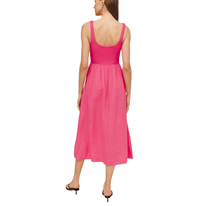 SLEEVELESS KNIT COMBO DRESS HIBISCUS