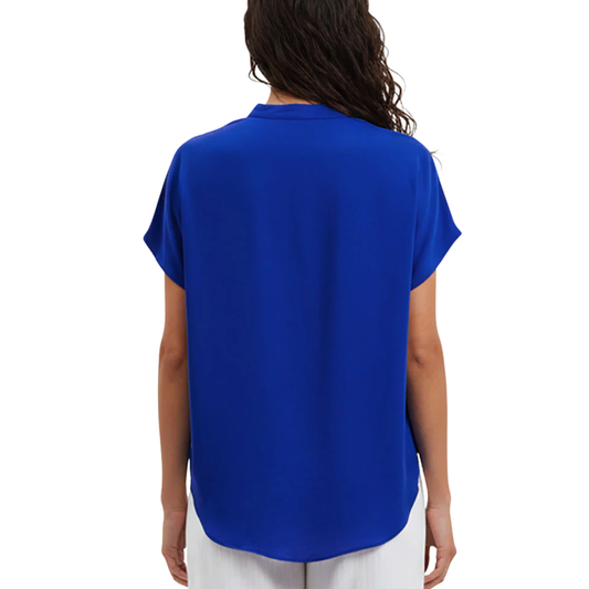 DROP SHOULDER BLOUSE CAPRI BLUE