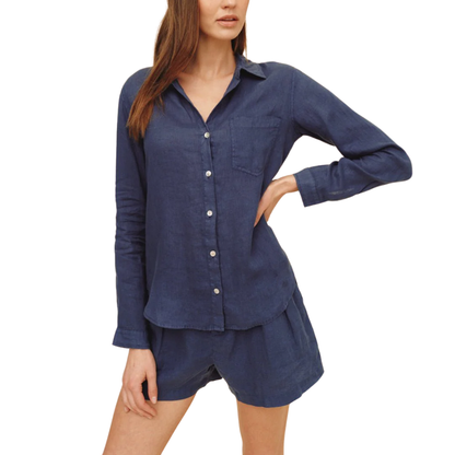 LONG SLEEVE POCKET BUTTON DOWN MIDNIGHT SURF