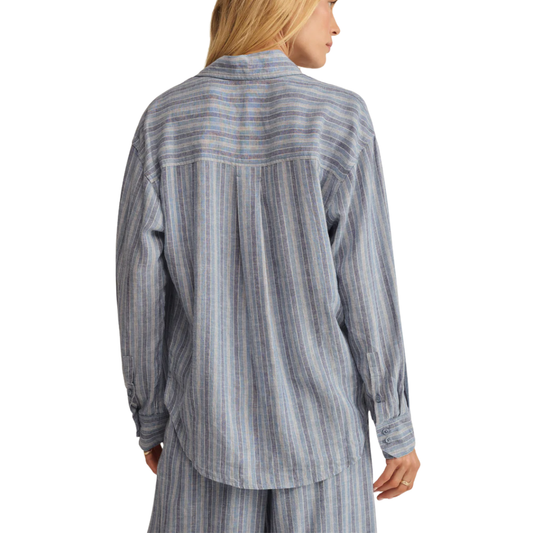 THE PERFECT STRIPED BUTTON UP INDIGO