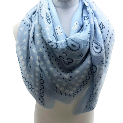COLETTE BANDANA SCARF BLUE