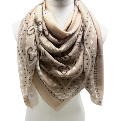 COLETTE BANDANA SCARF BEIGE