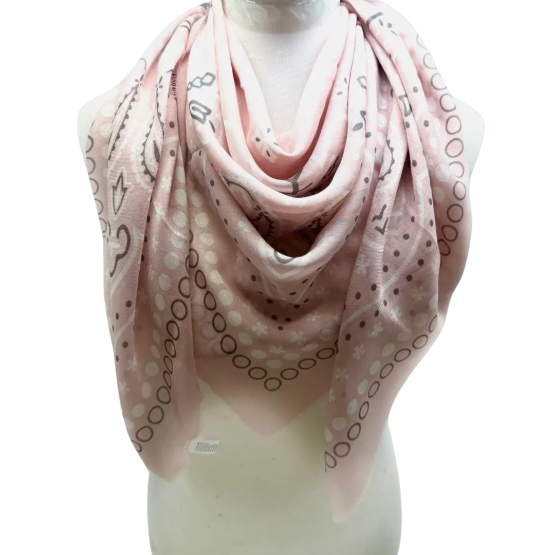 COLETTE BANDANA SCARF LIGHT PINK