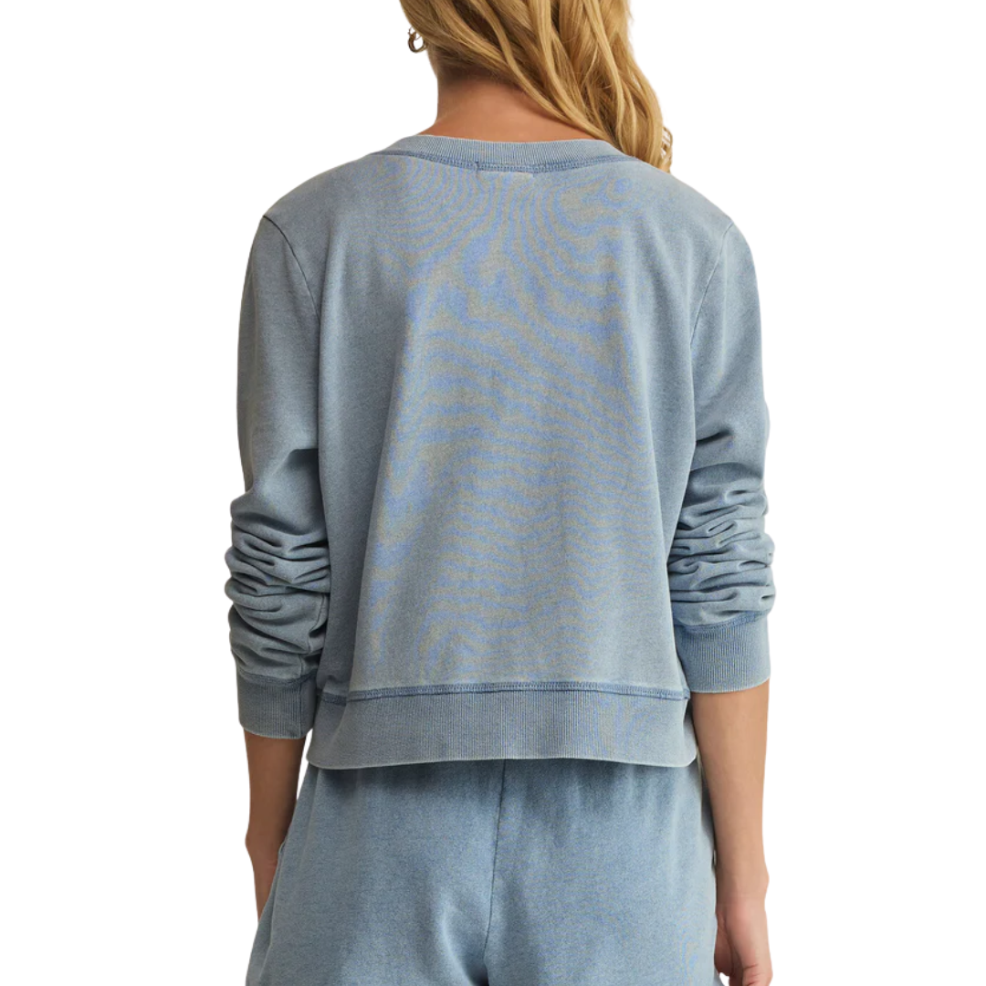 DAILY KNIT DENIM CARDIGAN OCEAN AIR INDIGIO