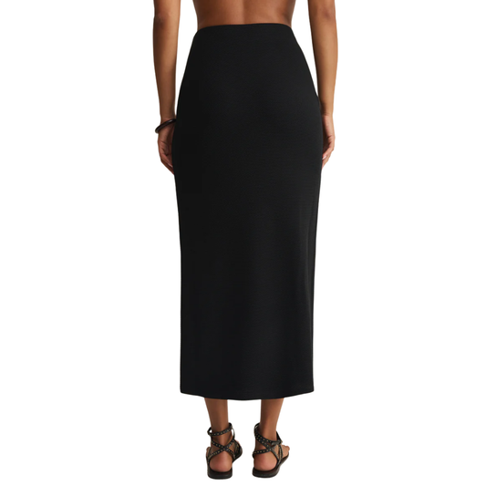 AINSLIE MIDI SKIRT BLACK
