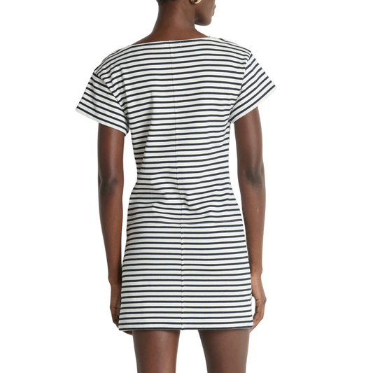 ROSIE MINI DRESS NAVY BRETON STRIPE
