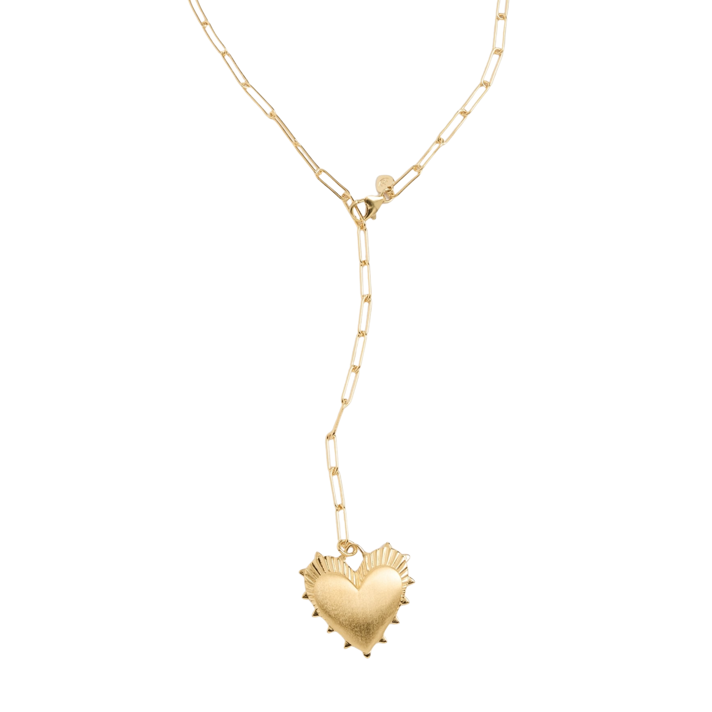 LONG LINK LARIAT - HEART OF GOLD
