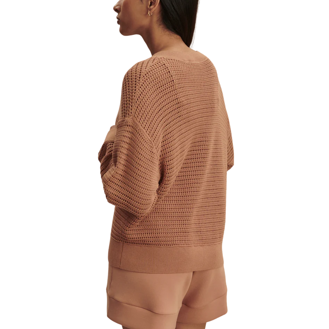 GAIA V NECK SWEATER CAMEL