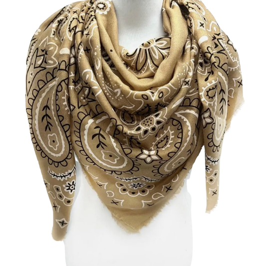 VERA BANDANA SCARF CAMEL