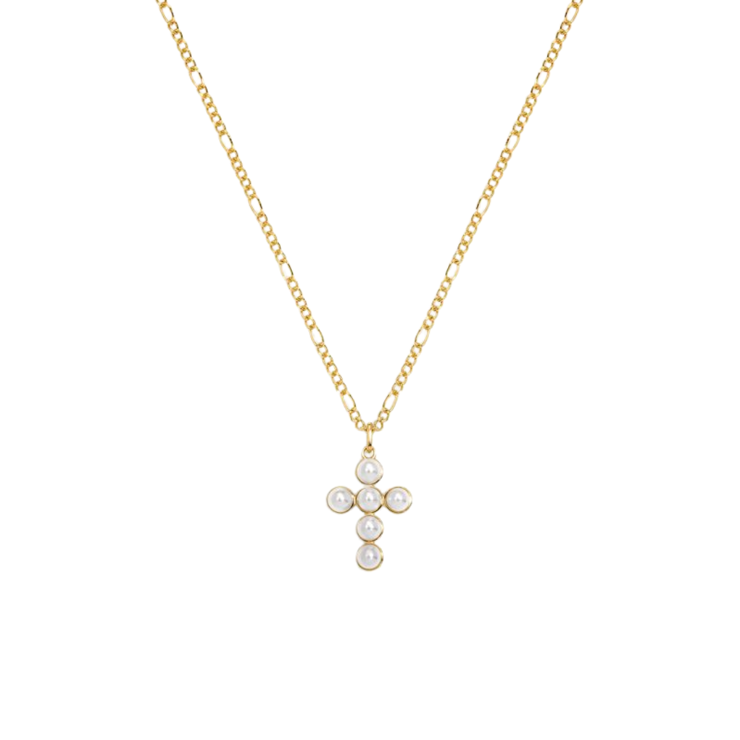 PEARL CROSS NECKLACE