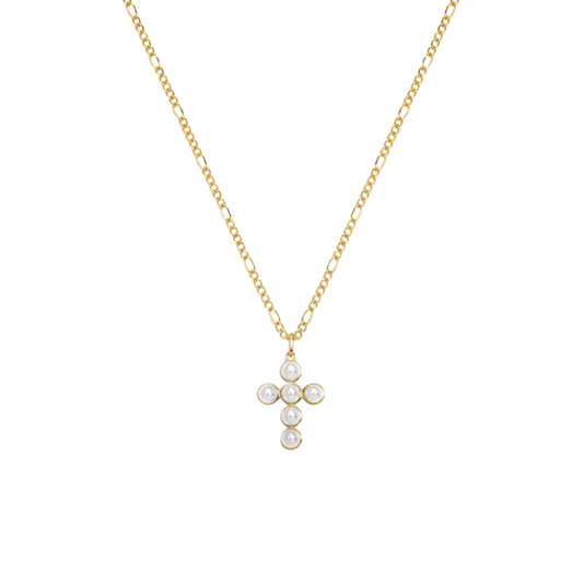 PEARL CROSS NECKLACE