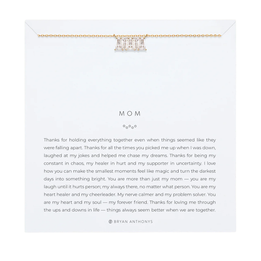 MOM BAGUETTE DAINTY NECKLACE