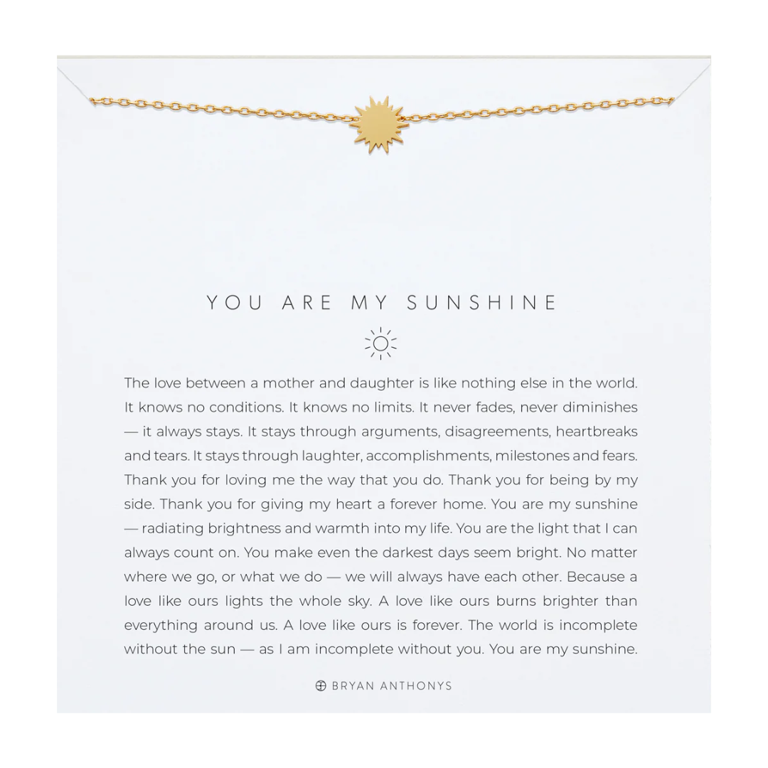 YOU ARE MY SUNSHINE ICON NECKLACE