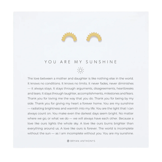 YOU ARE MY SUNSHINE EARRING