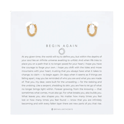 BEGIN AGAIN MINI HOOP EARRING
