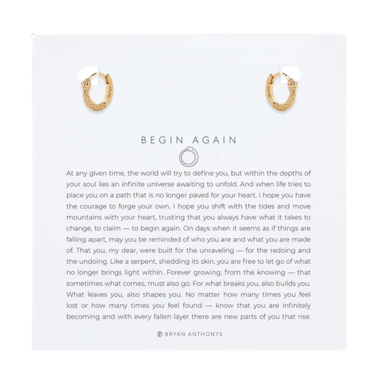 BEGIN AGAIN MINI HOOP EARRING