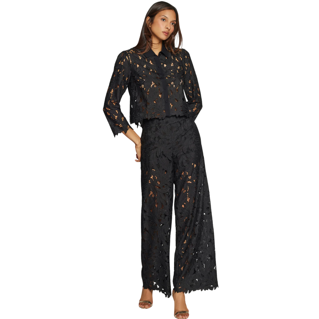 MAGGIE EMB PANTS BLACK