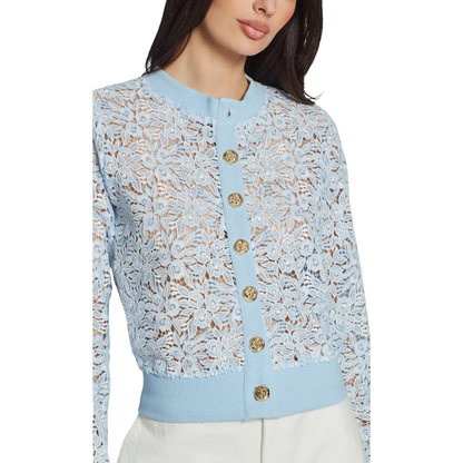 ERIN EMBROIDERED CARDIGAN LIGHT BLUE