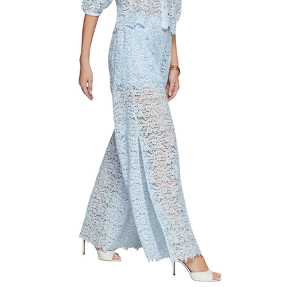 FIFI TWO TONE LACE PANTS LIGHT BLUE